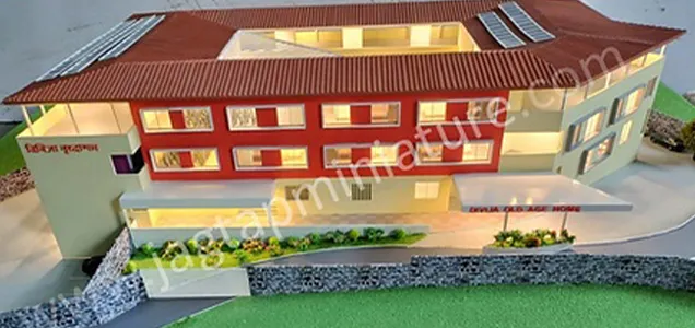 3D scale model of Divija Old Age Home created by top 3D scale model company